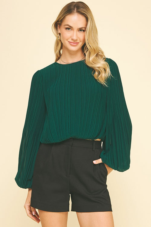 Pine Green Holiday Blouse