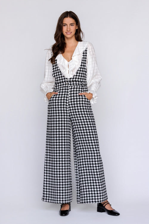 Black and White Houndstooth Jumper