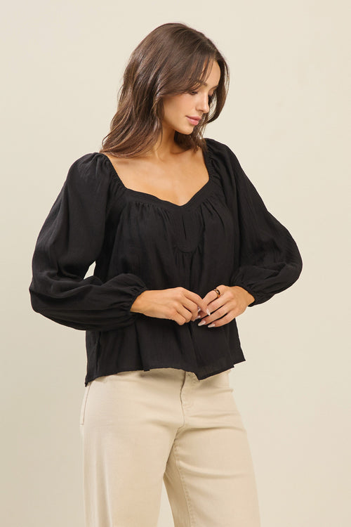 Sweetheart Neck Blouse